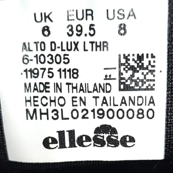 Ellesse Women's Alto D-Lux Leather Af Sneakers Size 8