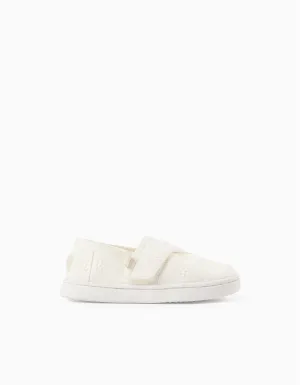 Embroidered Espadrilles for Baby Girl, White