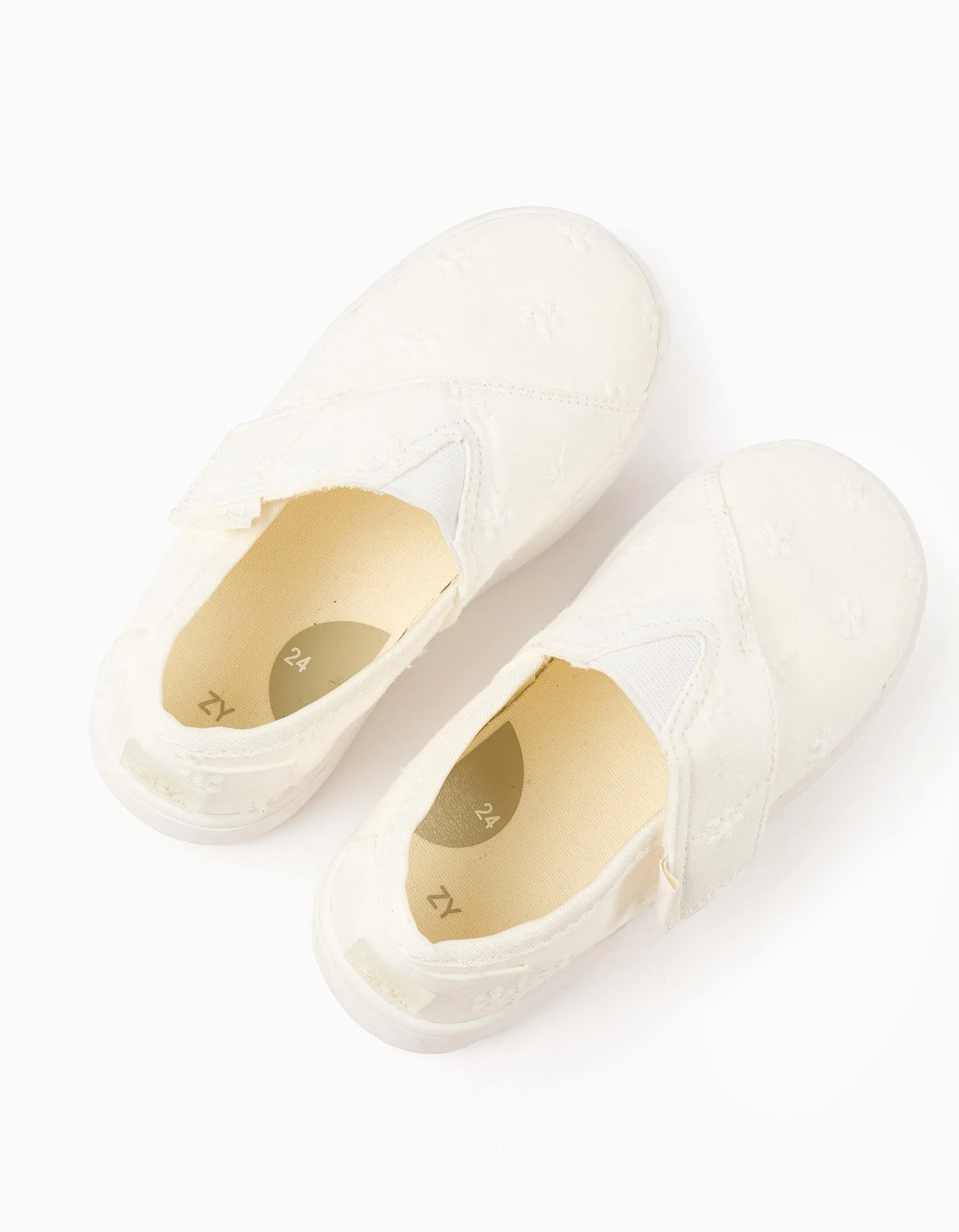 Embroidered Espadrilles for Baby Girl, White