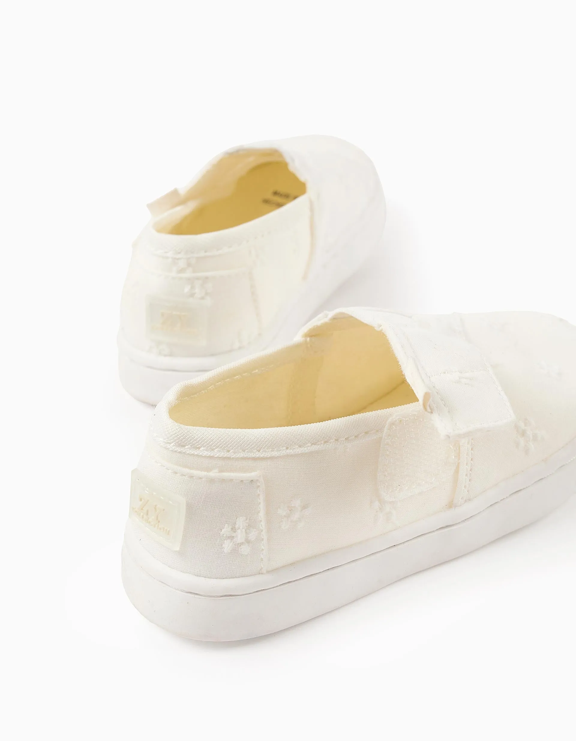 Embroidered Espadrilles for Baby Girl, White