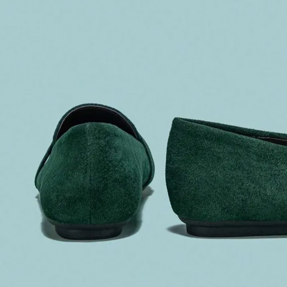 Emerald Green Jaguar Embellished Flats