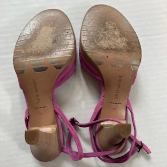 Emporio Armani Lilla   Verdone Suede sandals with ankle strap size 6