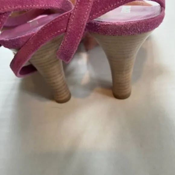 Emporio Armani Lilla   Verdone Suede sandals with ankle strap size 6