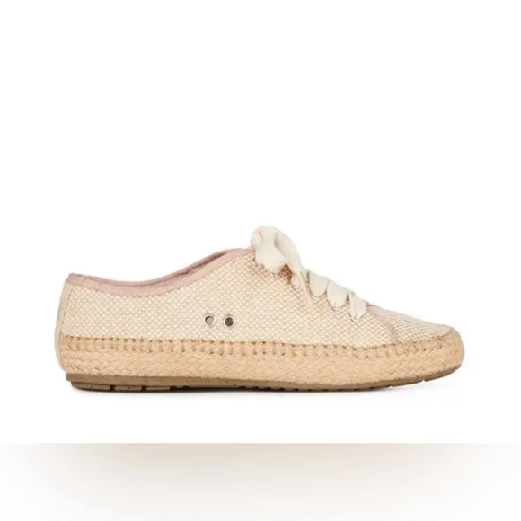 EMU AUSTRALIA AGONIS WEAVE ESPADRILLES WOMENS METALLIC BLUE COLOR BAIGE SIZE 10