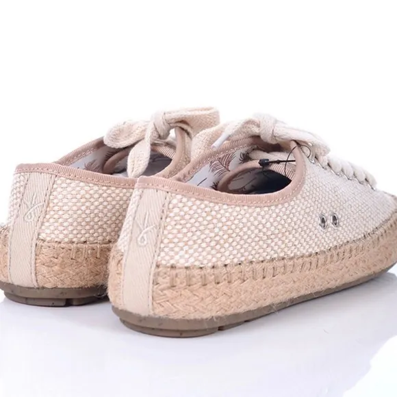 EMU AUSTRALIA AGONIS WEAVE ESPADRILLES WOMENS METALLIC BLUE COLOR BAIGE SIZE 10
