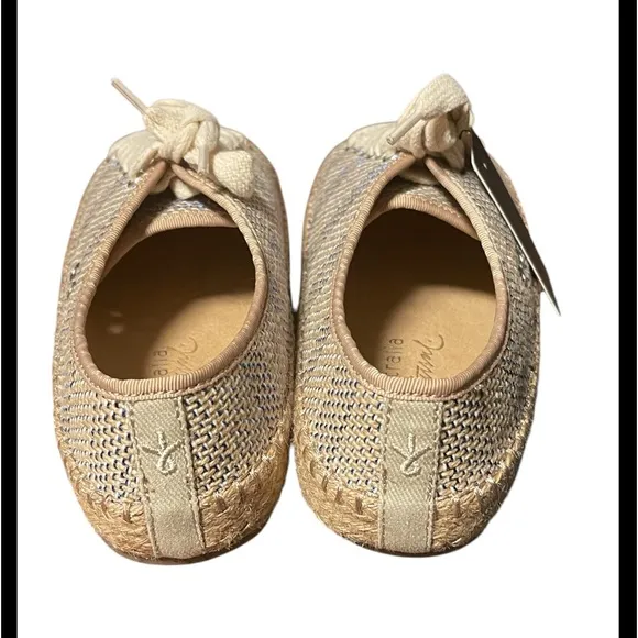 EMU AUSTRALIA AGONIS WEAVE ESPADRILLES WOMENS METALLIC BLUE COLOR BAIGE SIZE 10