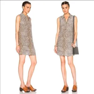 Equipment Lucida Leopard Print Shirtdress