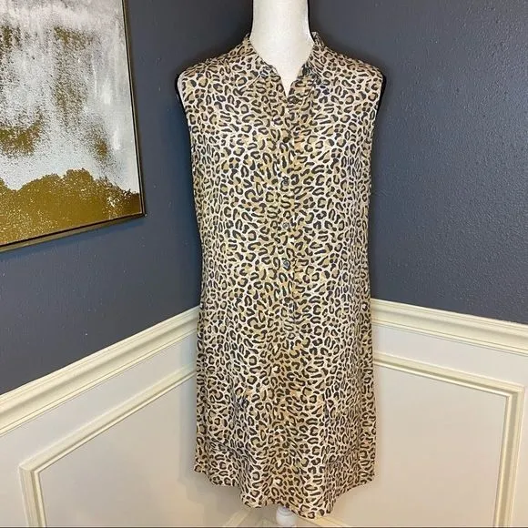 Equipment Lucida Leopard Print Shirtdress