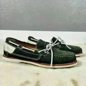 ERNEST HEMINGWAY Boat Dock Casual Shoe Green White Leather Suede Men Size 9