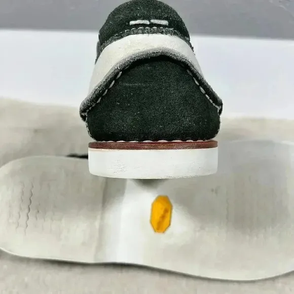 ERNEST HEMINGWAY Boat Dock Casual Shoe Green White Leather Suede Men Size 9