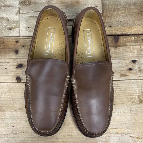 Ernest Hemingway - Leather Slip-On Loafers - Brown - Size 11 M