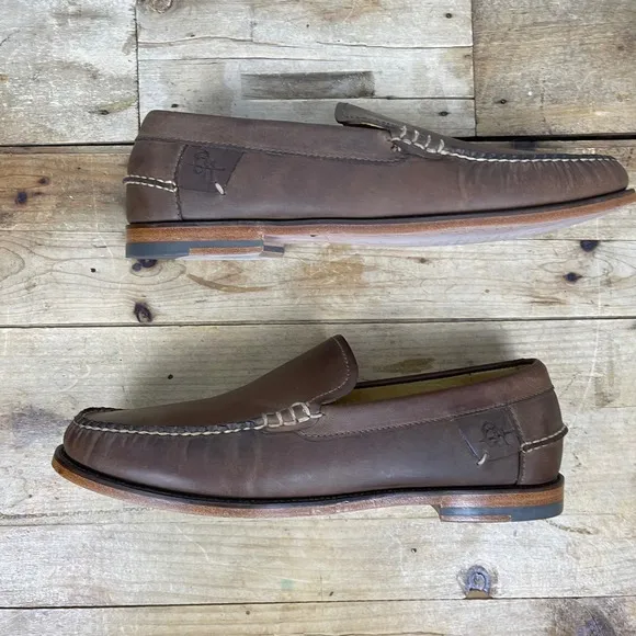 Ernest Hemingway - Leather Slip-On Loafers - Brown - Size 11 M