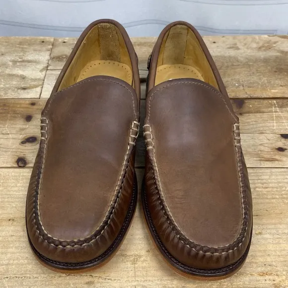 Ernest Hemingway - Leather Slip-On Loafers - Brown - Size 11 M