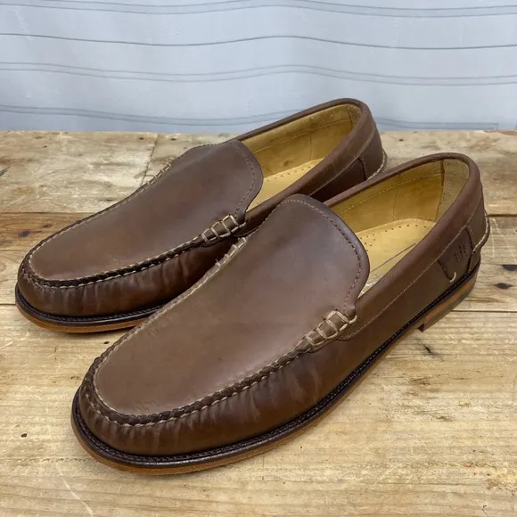 Ernest Hemingway - Leather Slip-On Loafers - Brown - Size 11 M