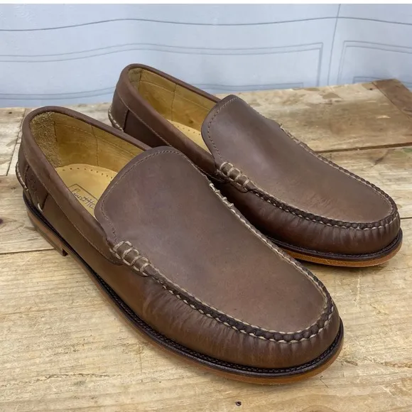 Ernest Hemingway - Leather Slip-On Loafers - Brown - Size 11 M