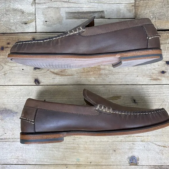 Ernest Hemingway - Leather Slip-On Loafers - Brown - Size 11 M