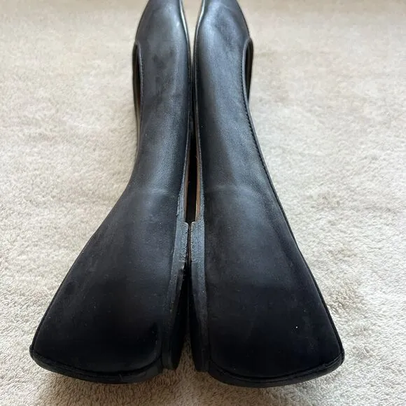 Escada Logo Black Ballet Flat Casual Shoe Stitching Women’s EU 37.5 US 7.5