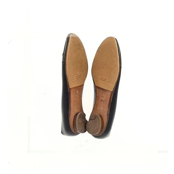 Etro Pleated Ballet Flats in Black Leather
