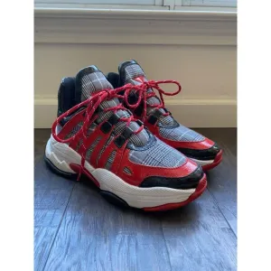 EUC Jeffrey Campbell Plaid Patent Platform Sneakers 9
