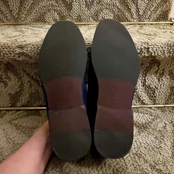 EUC Men's Donald Pliner Navy Blue Nylon Horsebit Loafers Shoes Size 9.5 M