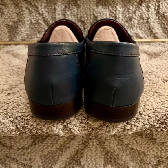 EUC Men's Donald Pliner Navy Blue Nylon Horsebit Loafers Shoes Size 9.5 M