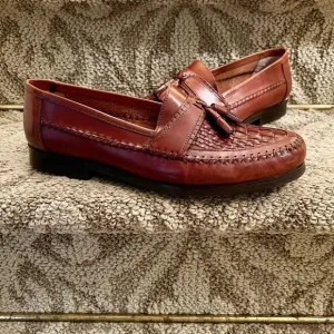 EUC Men's Giorgio Brutini Le Glove Newark Brown Leather Loafers Shoes Size 11 M