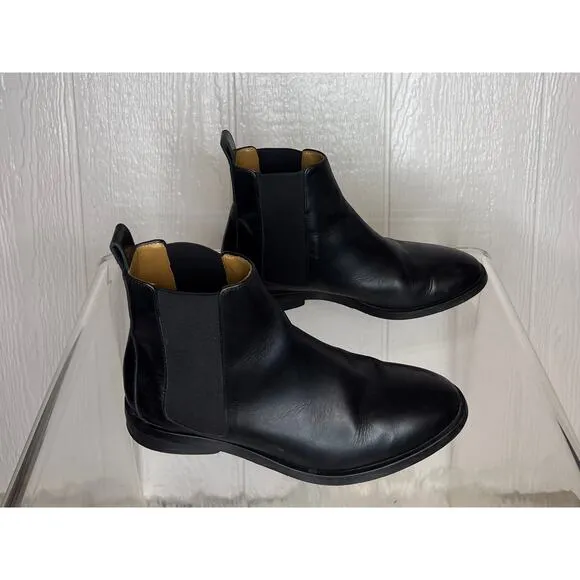 EVERLANE Black Leather Modern Chelsea Boots US 7