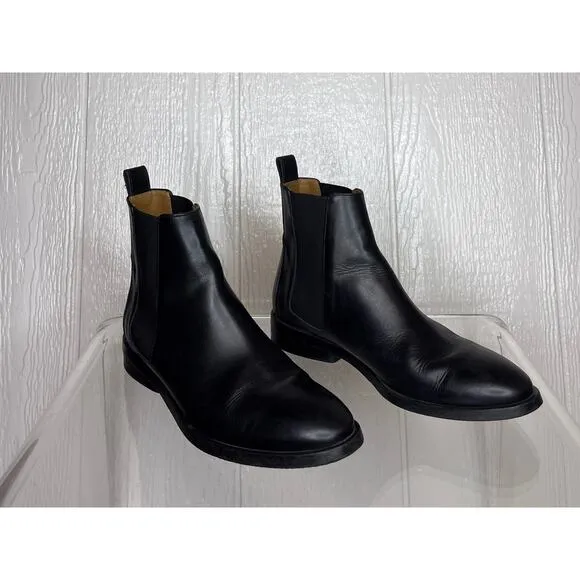 EVERLANE Black Leather Modern Chelsea Boots US 7