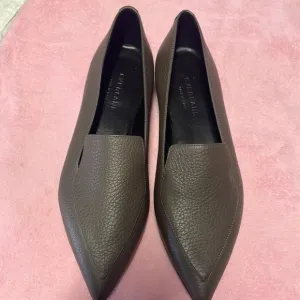Everlane Brown Textured Leather Flats