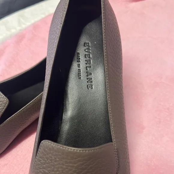 Everlane Brown Textured Leather Flats