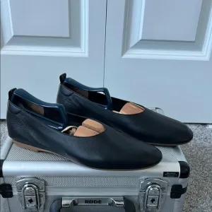 Everlane Elegant Black Leather Women's Flats. The Day Glove.