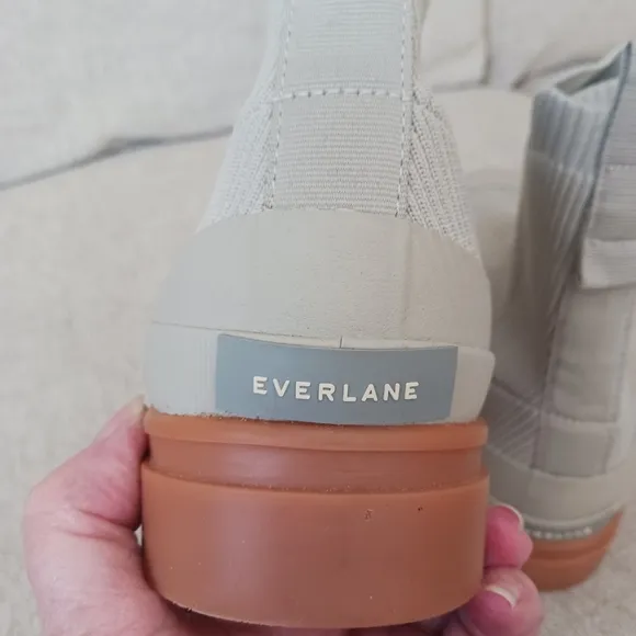 Everlane nude and tan socks combat boots