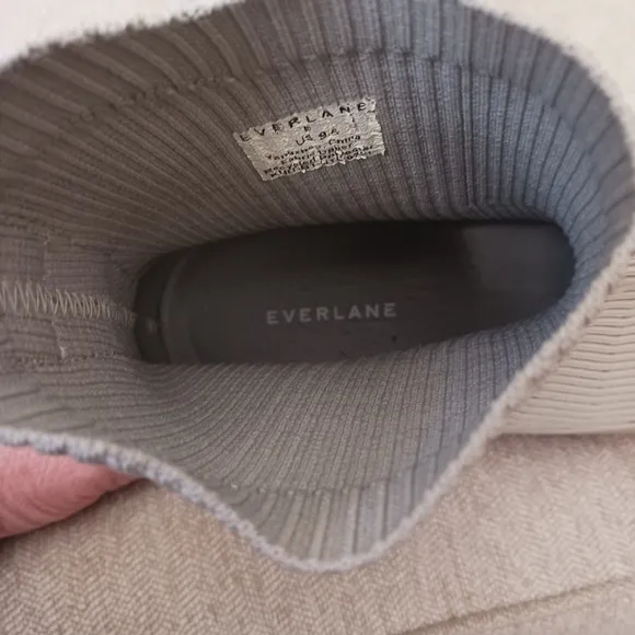 Everlane nude and tan socks combat boots