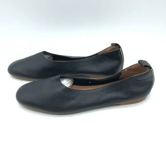 Everlane Shoes The Day Glove Black Ballet Flats Leather Slip On Size 8.5