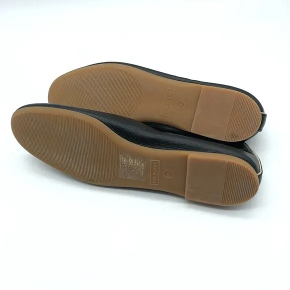 Everlane Shoes The Day Glove Black Ballet Flats Leather Slip On Size 8.5