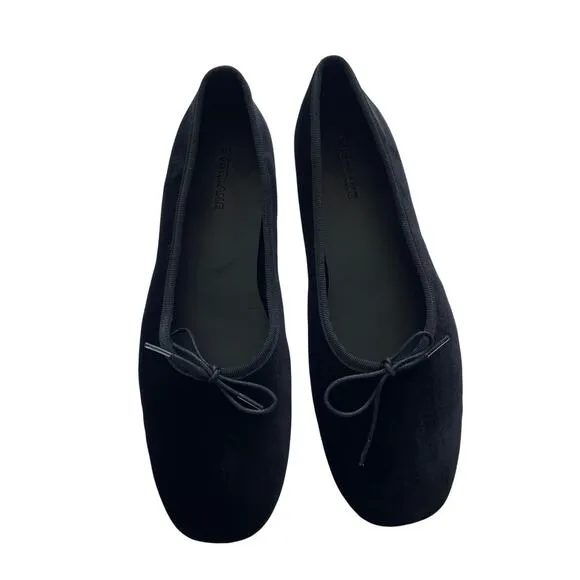 Everlane The Day Ballet Flat Black Velvet Ballet Core Size 10 New without Box!