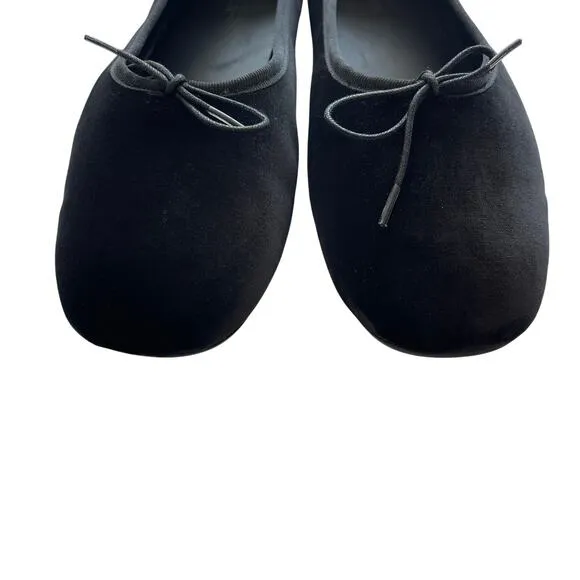 Everlane The Day Ballet Flat Black Velvet Ballet Core Size 10 New without Box!