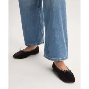 Everlane The Day Ballet Flat Black Velvet Ballet Core Size 10 New without Box!