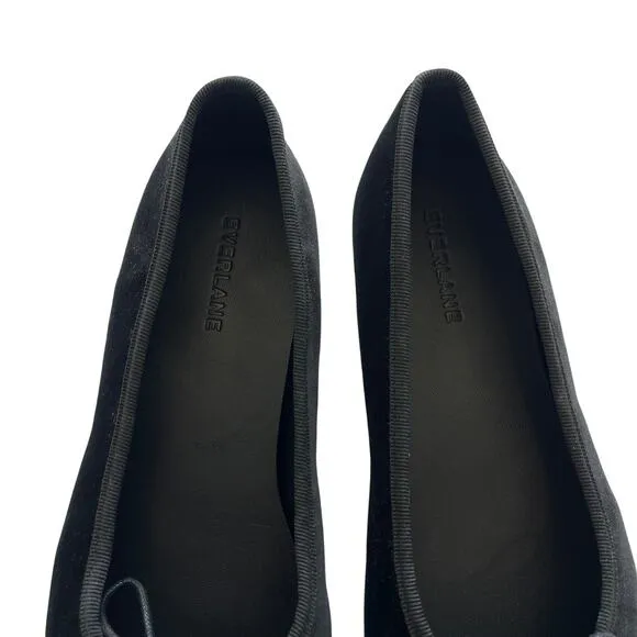 Everlane The Day Ballet Flat Black Velvet Ballet Core Size 10 New without Box!