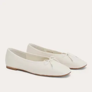 Everlane The Day Ballet Flats White Leather Womens 7