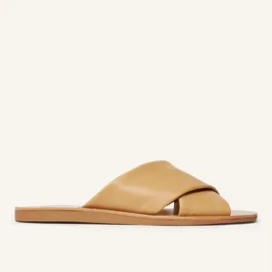 Everlane The Day Crossover Sandal In Light TaupeWomen's Size 10 Leather Slip On