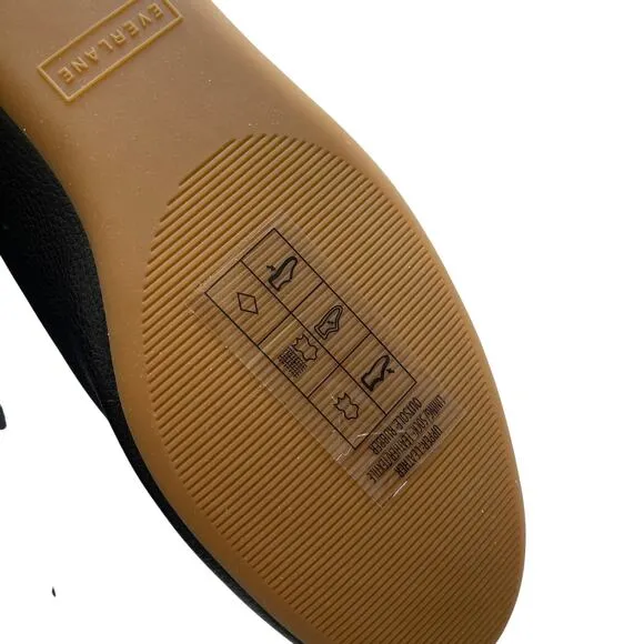 Everlane The Day Glove Flats Round Toe Leather Black Size 7.5 New without Box!
