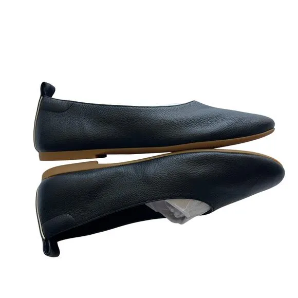 Everlane The Day Glove Flats Round Toe Leather Black Size 7.5 New without Box!