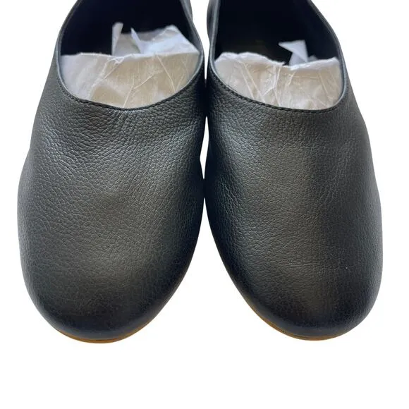 Everlane The Day Glove Flats Round Toe Leather Black Size 7.5 New without Box!