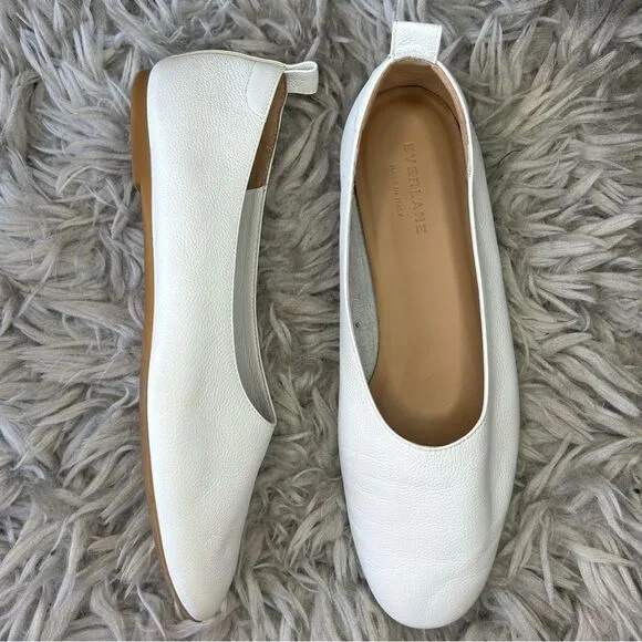 Everlane The Day Glove white leather ballet flats women’s shoe size 9.5