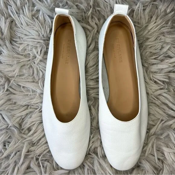 Everlane The Day Glove white leather ballet flats women’s shoe size 9.5