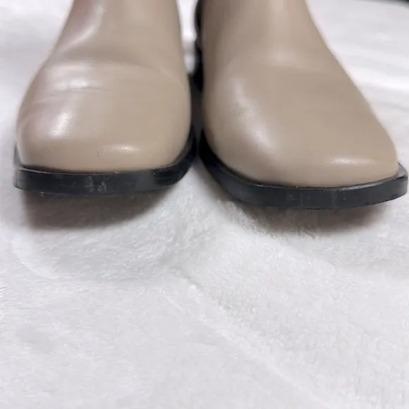 Everlane The Italian Leather Square Toe Chelsea Boots Size 9 Tan Black Color