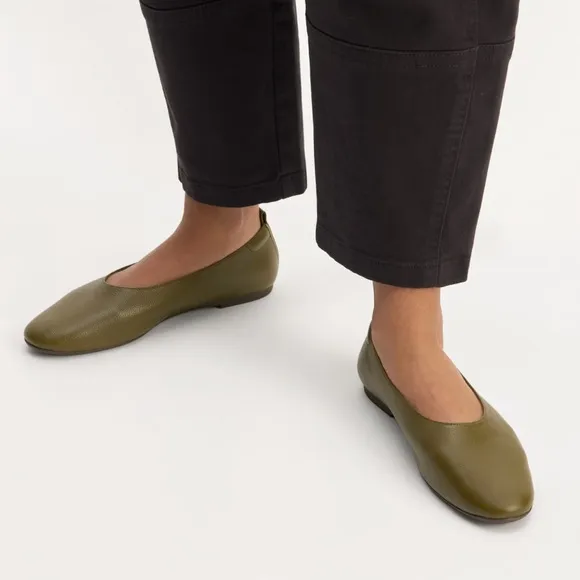 Everlane Women's Birch Green Flats 11 NWOB