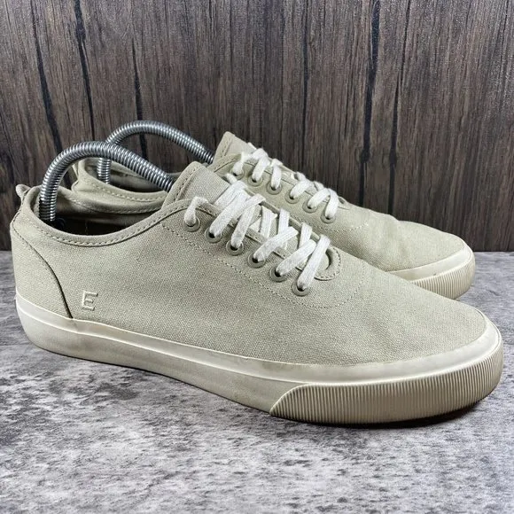 Everlane Womens Recycled Cotton Platform Sneakers Beige 10.5