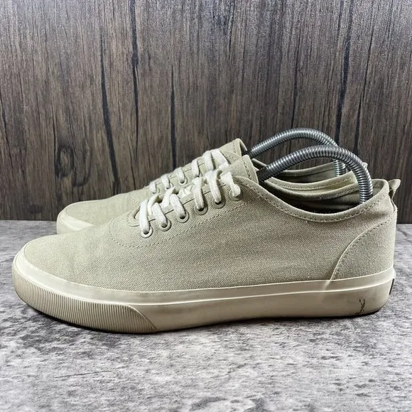 Everlane Womens Recycled Cotton Platform Sneakers Beige 10.5